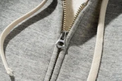 Sweatshirts-Joe McCoy 10 Oz. Loopwheel F/Z Parka 020 Grey