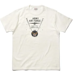 T-Shirts-The Real McCoy's American Athletic Tee / Aaf Amarillo Field 011 Milk