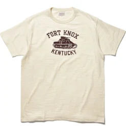 T-Shirts-The Real McCoy's American Athletic Tee / Fort Knox 012 Ecru