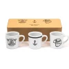 Mugs-The Real McCoy's Arita Porcelain Coffee Mug / 3 Set 010 White