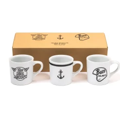 Mugs-The Real McCoy's Arita Porcelain Coffee Mug / 3 Set 010 White