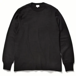 T-Shirts-Joe McCoy Athletic L/S T-Shirt/ Loopwheel 030 Black