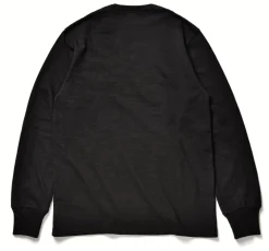 T-Shirts-Joe McCoy Athletic L/S T-Shirt/ Loopwheel 030 Black