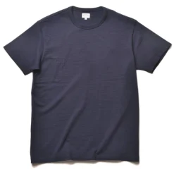 T-Shirts-Joe McCoy Athletic T-Shirt / Loopwheel 140 Navy
