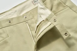 Pants-Joe McCoy Belted Waistband Trouser, Plain Stitch / Pique 14 Ivory