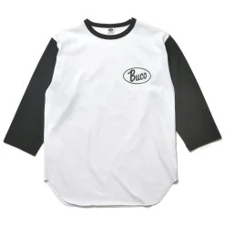 T-Shirts-Buco Baseball Tee / Oval Logo White