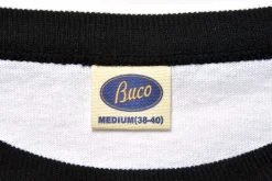 T-Shirts-Buco Baseball Tee / Oval Logo (Checkered) White