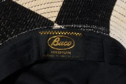 Hats-Buco Corduroy Bucket Hat White/Black