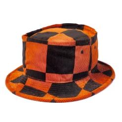 Hats-Buco Corduroy Bucket Hat Orange/Black