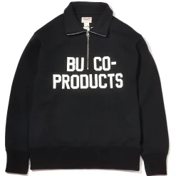 Sweatshirts-Buco Half-Zip Motorcycle Jersey / -Product Black