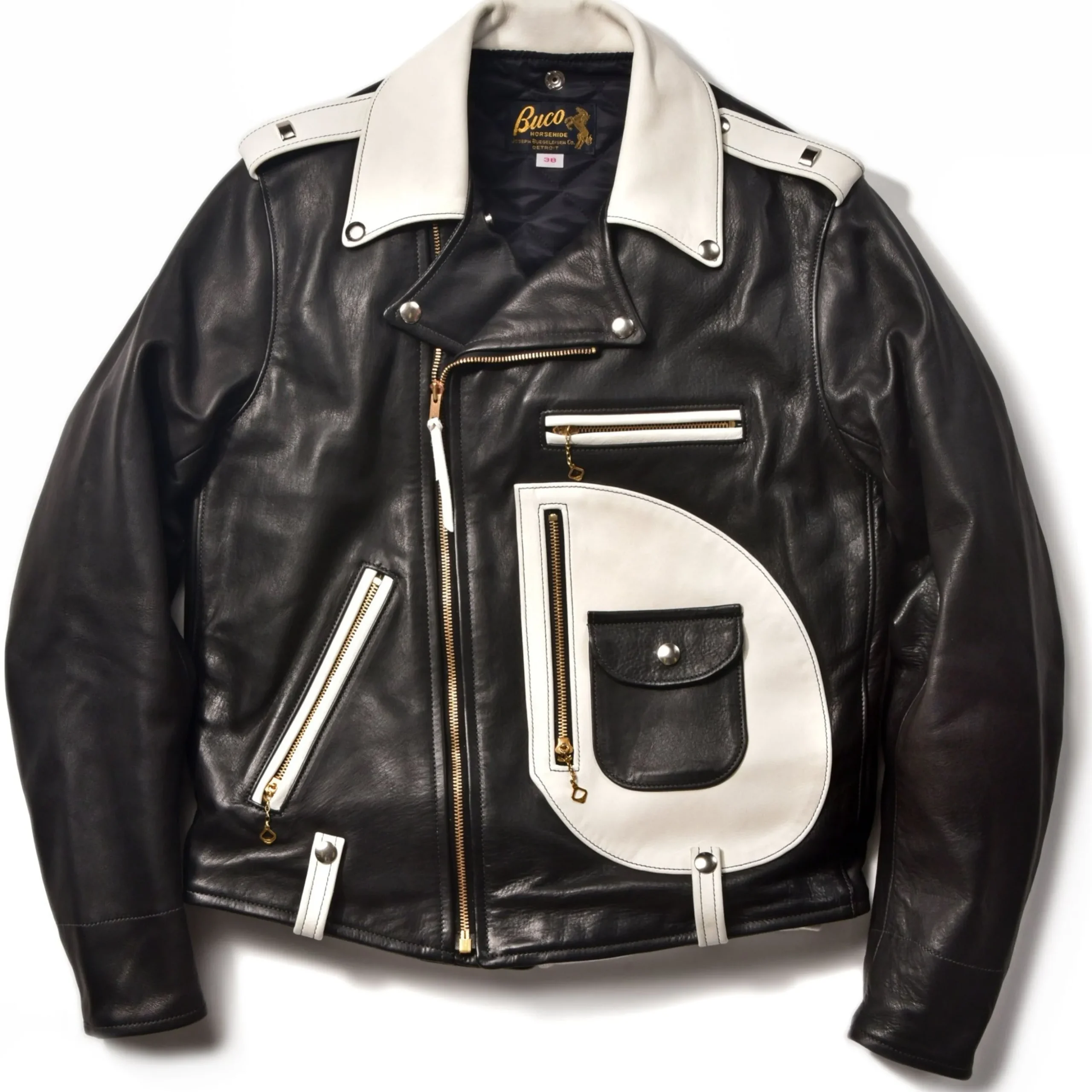 Leather-Buco J-24 / White X Black 030 Black