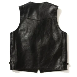 Vests-Buco Leather Alpaca Vest 030 Black