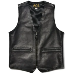 Leather-Buco Leather Vest 031 D. Black