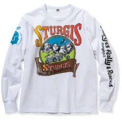 T-Shirts-Buco L/S Tee / Sturgis White