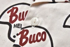 Shirts-Buco Open-Collar Shirt / Logo 012 Ecru