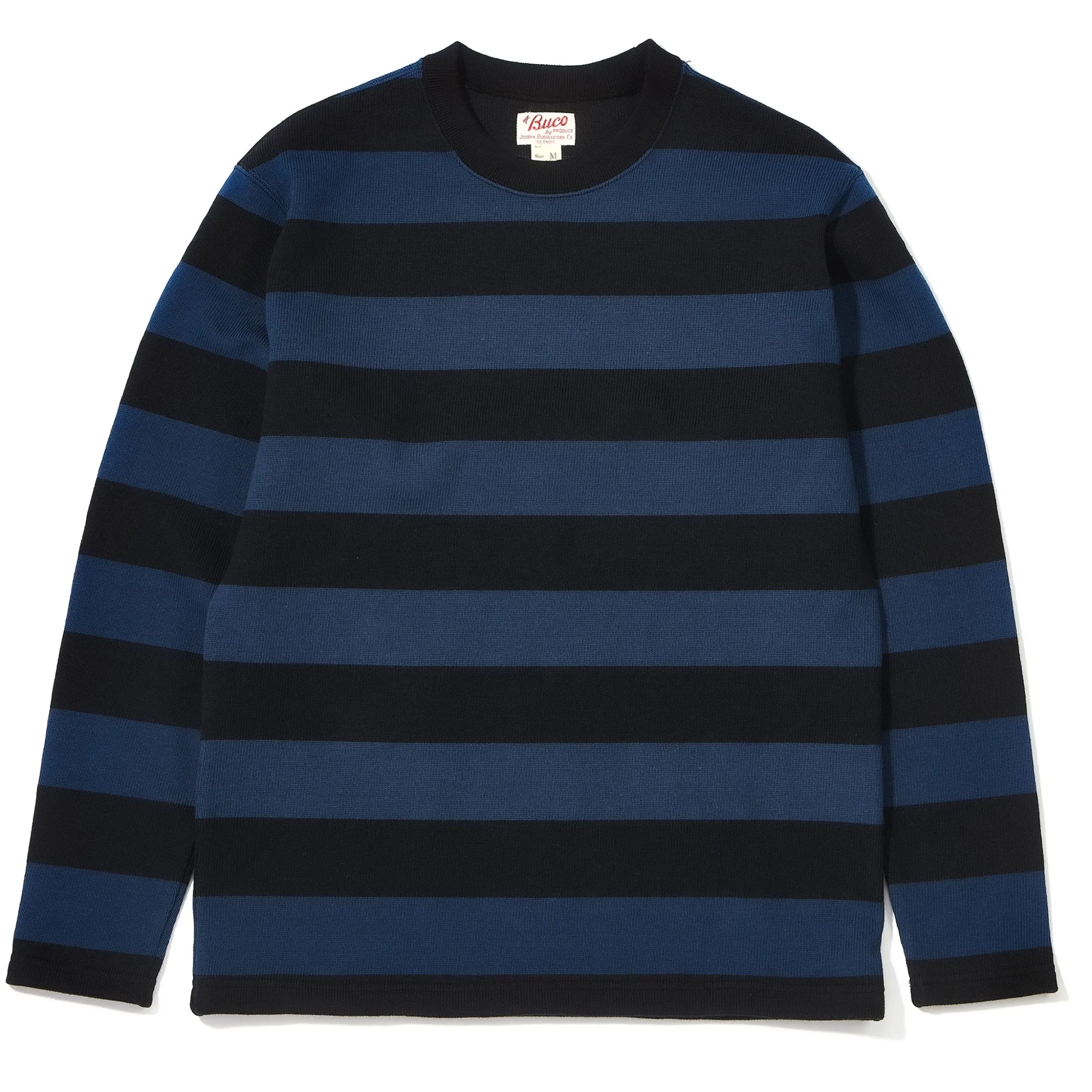 Sweatshirts-Buco Stripe Racing Jersey Black/Blue