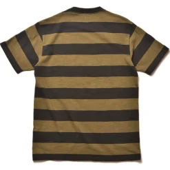 T-Shirts-Buco Stripe Tee S/S 150 Olive
