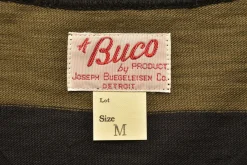 T-Shirts-Buco Stripe Tee S/S 150 Olive