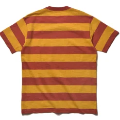 T-Shirts-Buco Stripe Tee S/S 81 Salmon