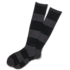 Socks-Buco Striped Action Socks Gray/Black