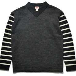 Knitwear-Buco Wool Knit Motorcycle Jersey Black