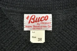 Knitwear-Buco Wool Knit Motorcycle Jersey Black