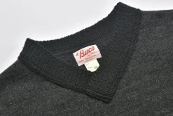 Knitwear-Buco Wool Knit Motorcycle Jersey Black