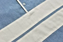 Shirts-Joe McCoy Chambray Pullover Stripe Summer Shirt 123 Light Blue