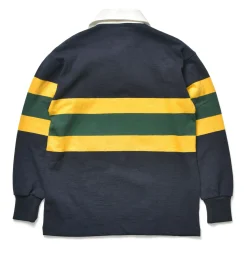 Shirts-Joe McCoy Climbers' Striped Rugby Shirt 143 D.Blue