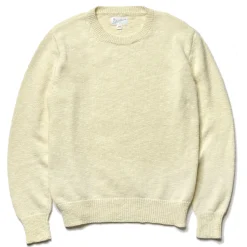 Knitwear-Joe McCoy Cotton Crewneck Sweater 012 Ecru