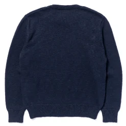 Knitwear-Joe McCoy Cotton Crewneck Sweater 122 Ink Blue