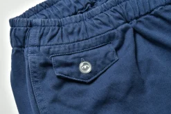 Shorts-Joe McCoy Cotton Drill Swim Shorts (Over-Dyed) 140 Navy