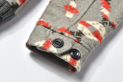 Recreation-Joe McCoy Cotton Jacquard Blanket Jacket 020 Gray