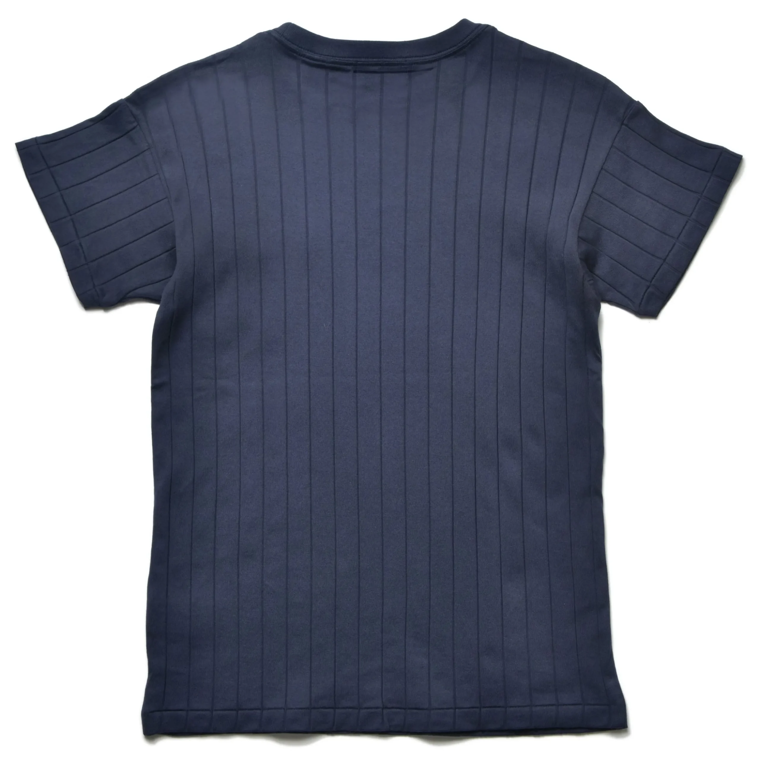 T-Shirts-Joe McCoy Cotton Ribbed Pocket Tee 140 Navy