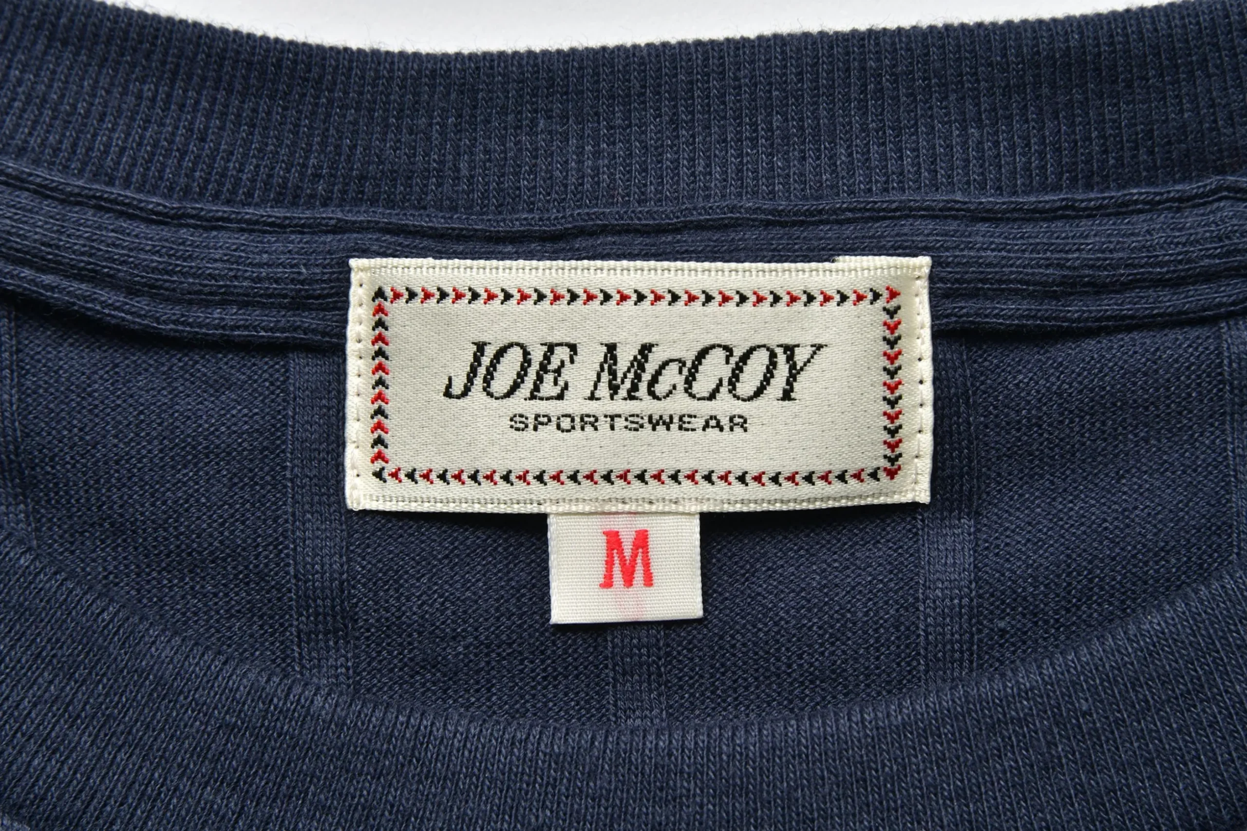 T-Shirts-Joe McCoy Cotton Ribbed Pocket Tee 140 Navy