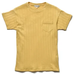 T-Shirts-Joe McCoy Cotton Ribbed Pocket Tee 062 Lemon