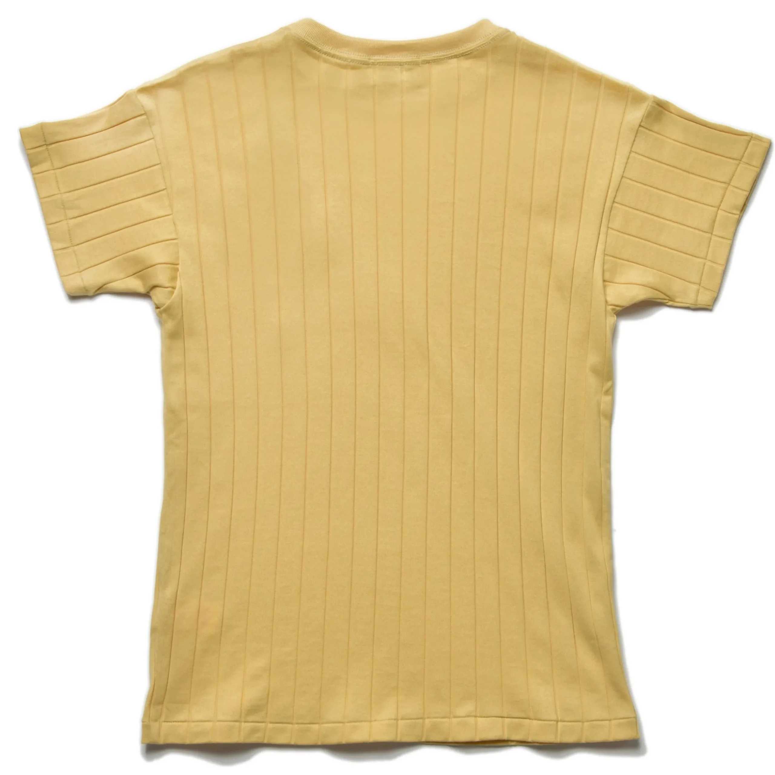 T-Shirts-Joe McCoy Cotton Ribbed Pocket Tee 062 Lemon