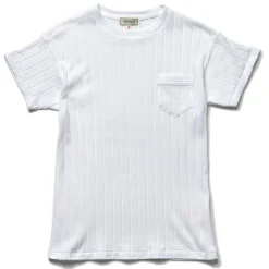 T-Shirts-Joe McCoy Cotton Ribbed Pocket Tee 011 Milk