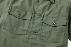 Shirts-The Real McCoy's Cotton Sateen Shirt S/S 153 Og107