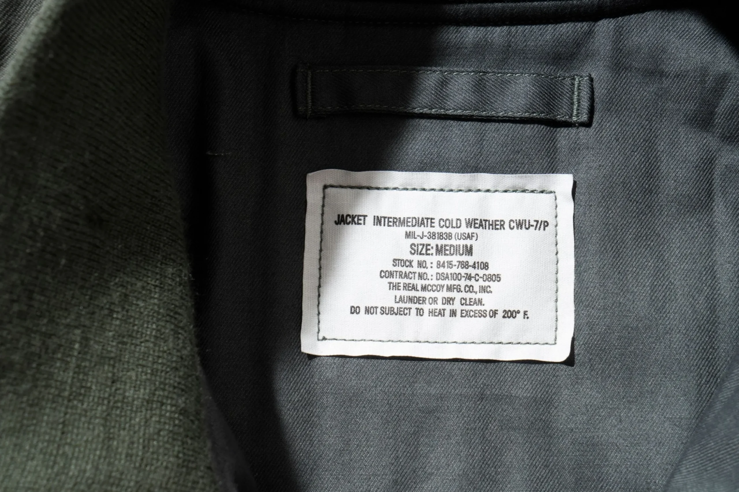 Military-The Real McCoy's Cwu-7/P Real Mccoy Mfg. Co. Inc Sage Green