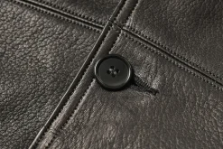 Leather-Joe McCoy Deerskin Car Coat 030 Black