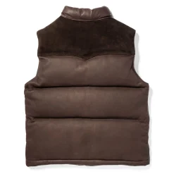 Vests-Joe McCoy Deerskin Down Vest Brown