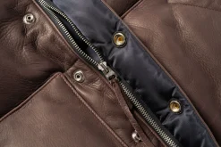 Vests-Joe McCoy Deerskin Down Vest Brown