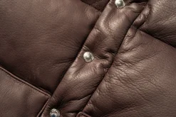 Vests-Joe McCoy Deerskin Down Vest Brown