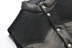 Vests-Joe McCoy Deerskin Down Vest 030 Black