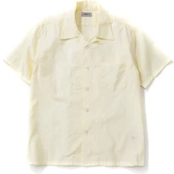 Shirts-Joe McCoy Dobby Cloth Summer Shirt S/S White