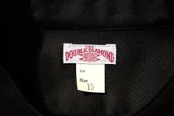 Shirts-Joe McCoy Double Diamond Band Collar Sateen Shirt Black