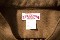 Shirts-Joe McCoy Double Diamond Band Collar Sateen Shirt Khaki