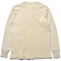 Thermal Shirts-Joe McCoy Double Diamond Eyelet Henley Undershirt 012 Ecru