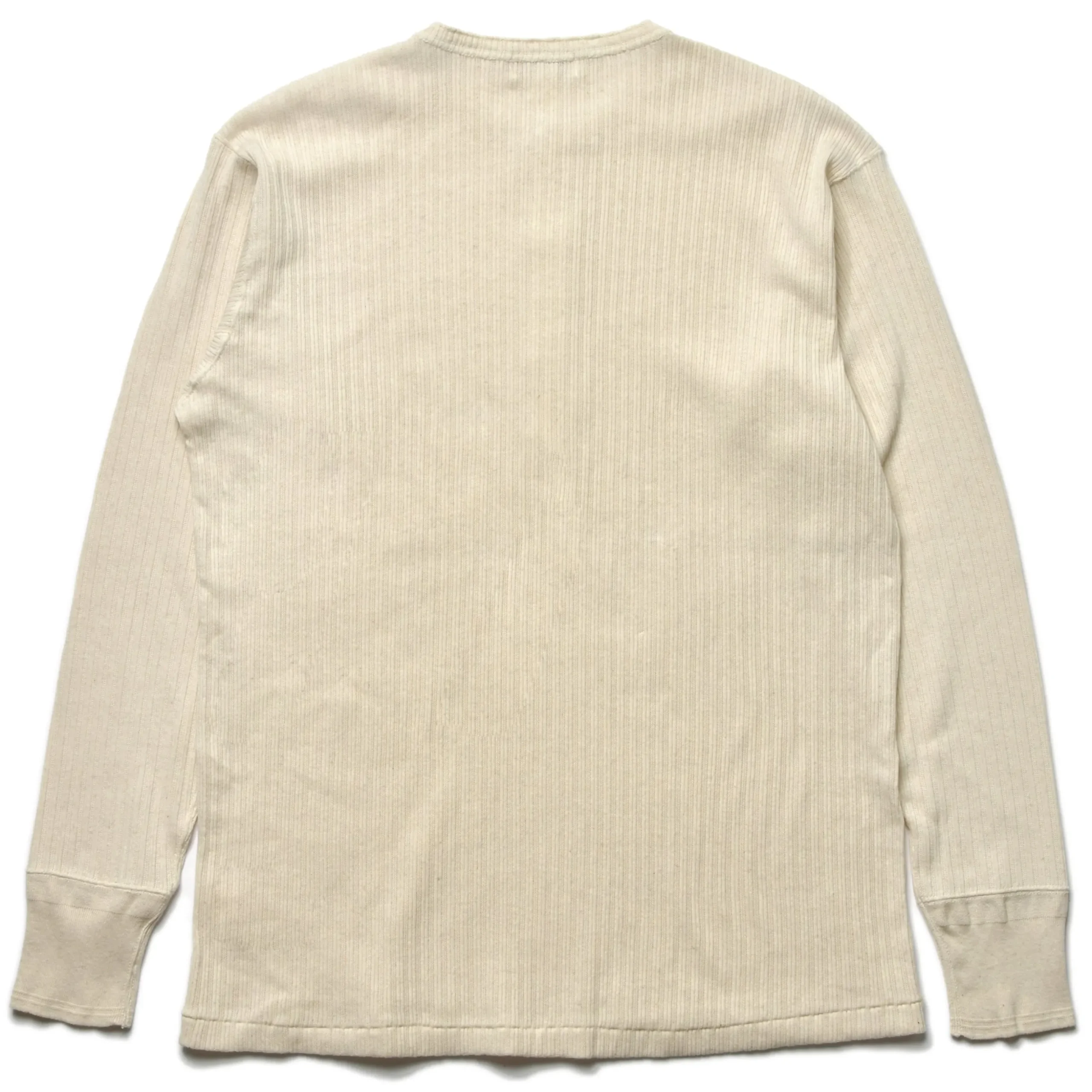 Thermal Shirts-Joe McCoy Double Diamond Eyelet Henley Undershirt 012 Ecru